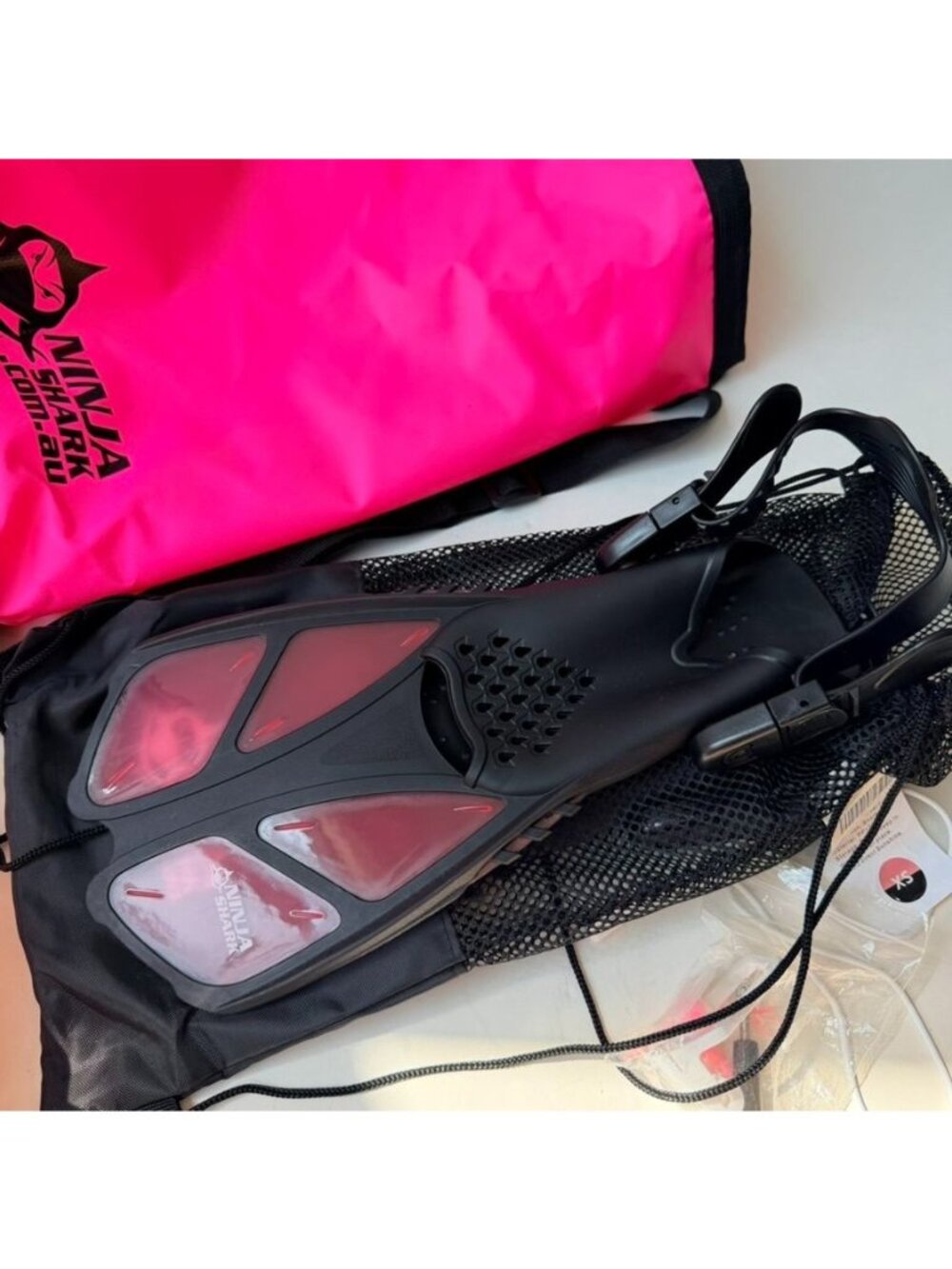 Ninja Shark Electra Full Face Snorkel Mask Pink Dry Bag Accessories - Picture 10 of 14